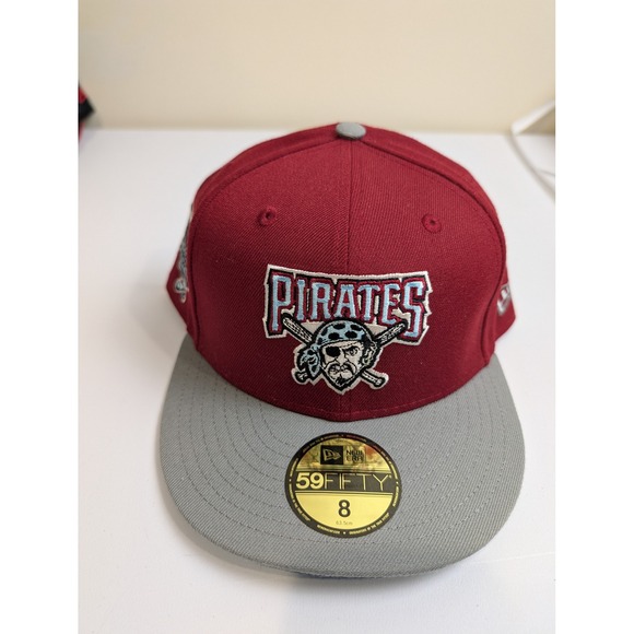 New Era Other - New Era Pittsburgh Pirates‎ Fitted Hat Size 8 Red Grey 59FIFTY All Star Patch